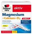 Produktbild: DOPPELHERZ Magnesium+Calcium+D3 DIRECT Pellets, 20 St PZN 07014117