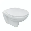 Produktbild: Wand-Tiefspül-WC Ausladung 540 mm Abgang waagerecht inkluvie WC-Sitz in weiß