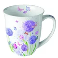 Produktbild: Ambiente Kaffee / Tee Porzellan Tasse  400 ml  Blumen und Gräser pastell