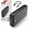 Produktbild: Hama Powerbank Performance 24 24000mAh (externer Akku mit 1x USB C + 2X USB A, Power Pack Zertifiziert, Akkupack Handy Zubehör, Tablet, Bluetooth-Box etc., tragbares Ladegerät klein) anthrazit