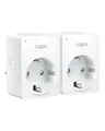 Produktbild: TP-LINK Tapo P100 V2 Smart-Stecker mini kabellos 802.11b/g/n Bluetooth 4.2 2.4 Ghz Packung mit 2 220-240V 50/60Hz 2990W 13A Android iOS (TAPO P100(2-PACK))