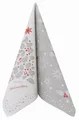 Produktbild: APARTina 50 Weihnachtsservietten 40x40 stoffähnlich - ILEX, Servietten Weihnachten, Winterservietten, hochwertige Tisch Deko für Weihnachtsfeiern oder Adventsfeste (Silber)