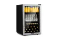 Produktbild: Klarstein Getränkekühlschrank HEA8-Beersafe-148-ss 10045900, 84 cm hoch, 55 cm breit, Bierkühlschrank Getränkekühlschrank Flaschenkühlschrank mit Glastür