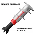 Produktbild: FISCHER DUOBLADE Gipskartondübel 50 Stück Dübel, 545675 Rigipsdübel Trockenbau