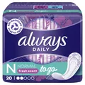 Produktbild: always Slipeinlagen Daily to go Normal 20 St. 8006540221549