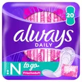 Produktbild: Always Daily Slipeinlagen Damen, Normal To Go Fresh (20 Binden) mit frischem Duft, flexibel & bequem, atmungsaktiv