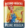 Produktbild: Retro Blechschild Küche lustige Wanddeko Poster vintage Metallschild 15x20 cm