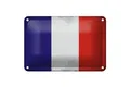 Produktbild: FEMER Blechschild Flagge Frankreich 18x12cm Flag France Vintage Dekoration