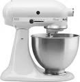 Produktbild: KitchenAid Küchenmaschine Classic 5K45SSEWH | 4,3L Edelstahlschüssel | 275W | 10 Stufen | Weiß
