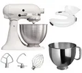 Produktbild: KitchenAid Classic 5K45SSEWH in Weiß Paket 2 ink. Schüssel & Spritzschutz (Neu)