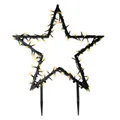 Produktbild: Gartenstern 60 cm mit Erdspieß 150 LED warmweiß & Timer-Funktion Weihnachtsstern