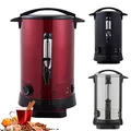 Produktbild: Arebos Glühweinkocher 950 W | Heißgetränkespender | 6,8 L | mit Auffangschale, Auslasshahn, Thermostat und Überhitzungsschutz | Temperatureinstellung von 30-110°C | Rot
