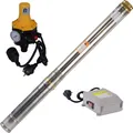Produktbild: Agora-Tec® 3 Zoll Brunnenpumpe Tiefbrunnenpumpe 370W- 3DW Set mit Druckschalter und Trockenlaufschutz