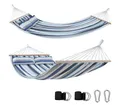 Produktbild: yourGEAR Stabhängematte Kauai Aqua Hängematte mit Stangen 240x160cm 300kg Kissen Befestigung