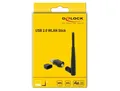 Produktbild: Delock USB 2.0 Dualband WLAN ac/a/b/g/n Stick 433 + 150 Mbps m. externer Antenne