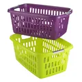 Produktbild: TOPHIT! WÄSCHE TRAGE KORB WÄSCHEKORB 61x41x25 CM FARBIG SORTIERT NEU