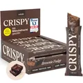 Produktbild: VETAIN Vegan Protein Riegel - Crispy Brownie - 12g Protein pro Riegel - Mit Mönchsfrucht gesüßt - 100% natürliche Zutaten - Low Sugar - Frei von Sucralose & Maltit - 12 x 55g