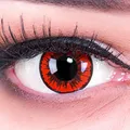 Produktbild: Farbige Kontaktlinsen red black Crazy Fun Engel Angel Jahres Linsen. Topqualität ideal zu Fasching und Karneval mit gratis Kontaktlinsenbehälter.