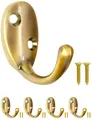 Produktbild: FUXXER® Antike Garderoben-Haken Handtuch-Haken Eisen-Haken Farbe Gold Oval 4er