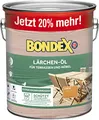 Produktbild: Bondex Lärchen Öl 3 L für 66 m² | Extrem wasserabweisend | Schützt vor Rissbildung und Austrocknung | Atmungsaktiv | matt | Holzöl | Holzschutz
