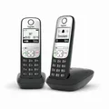 Produktbild: Gigaset A690 Duo schwarz, ECO-DECT, analog, 100 Telefonbucheinträge, BRANDNEU