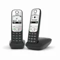 Produktbild: Gigaset A690 Duo schwarz, ECO-DECT, analog, 100 Telefonbucheinträge, BRANDNEU