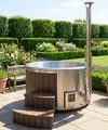 Produktbild: Hot Tub Badefass mit Spa Funktion Sprudelfunktion Hot Tube Badebottich Badetonne