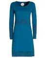 Produktbild: Vishes - Alternative Bekleidung - Damen Langarm Longshirt-Kleid Sweatkleid Shirt-Kleid Tunika-Kleid türkis 38
