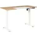 Produktbild: Vinsetto Höhenverstellbarer Schreibtisch elektrisch 140x70 cm, 4 Memory-Steuerung, Anti-Kollision, Weiß - Braun/Weiß