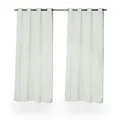 Produktbild: Relaxdays Vorhänge, 2er Set, HxB: 245x135 cm, Blickdicht, lichtundurchlässig, Verdunkelungsvorhänge, mit Ösen, grau