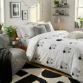 Produktbild: Bettwäsche, Weiß, Textil, Tier, 155x220 cm, Schlaftextilien, Bettwäsche, Bettwäsche, Übergrößen-Bettwäsche