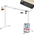 Produktbild: Albatros Up30 Weiss Gestell Für Schreibtisch Höhenverstellbar Elektrisch Mit Motor, Weiss - Stufenlos Höhenverstellbares Schreibtischgestell / Tischgestell, Farbe:weiss
