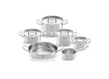 Produktbild: Fissler Kochtopfset Profi Collection, Silber, Metall, 6-teilig, 24 cm,20 cm,16 cm, 5 L,3 L,1.5 L,1 L, Messskala, backofengeeignet, breiter Schüttrand, Griffe werden nicht heiß, Kochen, Töpfe, Topfsets