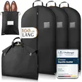 Produktbild: Bruce.® 3x Kleidersack Kurz 100x60cm inkl. 1x Schuhbeutel – Atmungsaktive Kleiderhülle für Anzug, Jacke & Hemd – 120 GSM Materialstärke – Anzugtasche für Reisen & Aufbewahrung