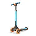 Produktbild: BERG Nexo Kinderroller Kinderscooter faltbar ab 2 Jahre | Höhenverstellbarer Tretroller Scooter mit LED Rädern | Dreirad Roller für Kinder Jungen & Mädchen, bis 12 Jahre | Farbe: Blau