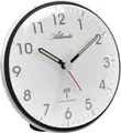 Produktbild: Atlanta 1828/7 Wecker Funk Funkwecker schwarz Licht Snooze leise ohne Ticken