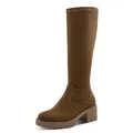Produktbild: Tamaris Comfort Damen Stiefel mit Blockabsatz Wasserabweisend, Beige (Cappuccino), 38 EU