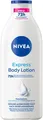 Produktbild: NIVEA Express Body Lotion 400ml - Schnelleinziehende Körpercreme mit Hyaluron &