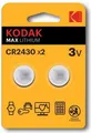 Produktbild: KODAK Max Lithium Knopfzelle CR2430 / 3V / BP2