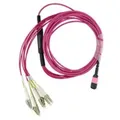 Produktbild: BLUEOPTICS - PremierFlex K2Q47A kompatibles MPO-4xLC Multimode OM4 Patchkabel 15 Meter