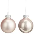 Produktbild: HOME STORY Weihnachtsbaumkugel  16er-Set   , rosa/pink , Glas,Aluminium Ø: 3.5