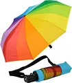 Produktbild: iX-brella XXL Taschenschirm mit Auf-Zu-Automatik - full class - 125 cm großes Dach - Regenbogen 16 Farben