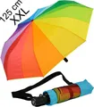 Produktbild: iX-brella Taschenregenschirm XXL Regenbogen Trekking-Schirm 16-Farben Automatik, riesig