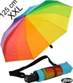 Produktbild: iX-brella Regenschirm Damen Taschenschirm AufZu-Automatik 125cm 16tlg Regenbogen