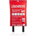 Produktbild: BigDean Löschdecke Küche Für Fettbrand Sofort Einsetzbare XL Feuerlöschdecke DIN EN 1869 2019 Geprüft Feuerdecke Auch Für Grill Auto Und Camping BigDean Löschdecke 100 x 100 cm – sofort einsetzbar bei Fettbrand – DIN EN 1869 geprüft – für Küche, Grill, Auto und Camping