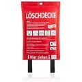 Produktbild: BigDean Löschdecke Küche für Fettbrand sofort einsetzbare XL Feuerlöschdecke DIN EN 1869:2019 – Feuerdecke auch für Grill, Auto und Camping