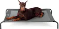 Produktbild: Hundeliege Hundeliege outdoor Grosse Hunde grau in und outdoor Garten für draußen Camping erhöhtes Hundebett Größe in L 124x90 cm Höhe in 20 cm