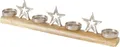 Produktbild: Advent Kerzenhalter Weihnachten Mango Holz Stern Handarbeit