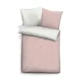 Produktbild: biberna 0840500 Wende-Bettwäsche Garnitur mit Kopfkissenbezug Melange-Flanell , 2 Stück , 1x 135x200 cm + 1x 80x80 cm, hellrosa