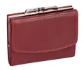 Produktbild: Damenknipsbörse LEMONDO in Echt-Leder, cherry, 10x12cm